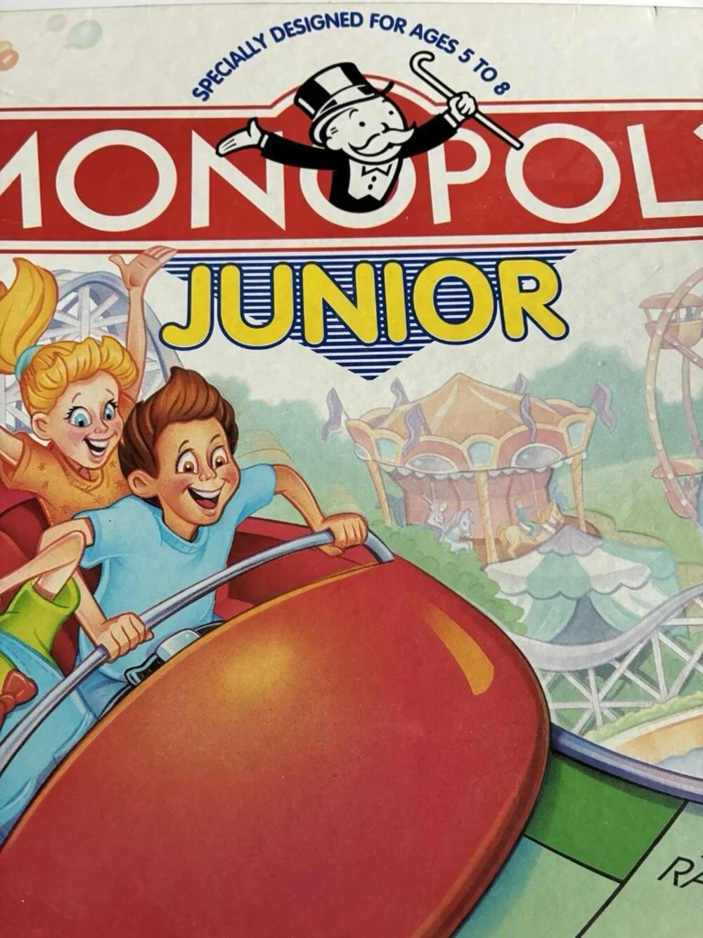Monopoly Junior Amusement Park Empty Replacement Box Only 1996 Parker Brothers